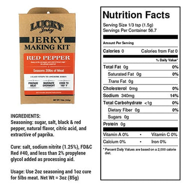 Jerky Making Kit | Pack of 3 | 12 oz. Box | Red Pepper Flavor | Sweet & Hot Combination | Punch Of Heat | Coarse & Fine Ground Cayenne Pepper Blended With Brown Sugar | Easy To Assemble | Fun Family Project | Seasons 20 LBS. Of Meat